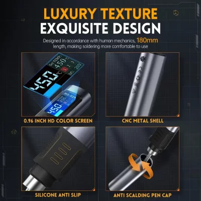 Интеллектуальный паяльник FNIRSI HS-02A-blue